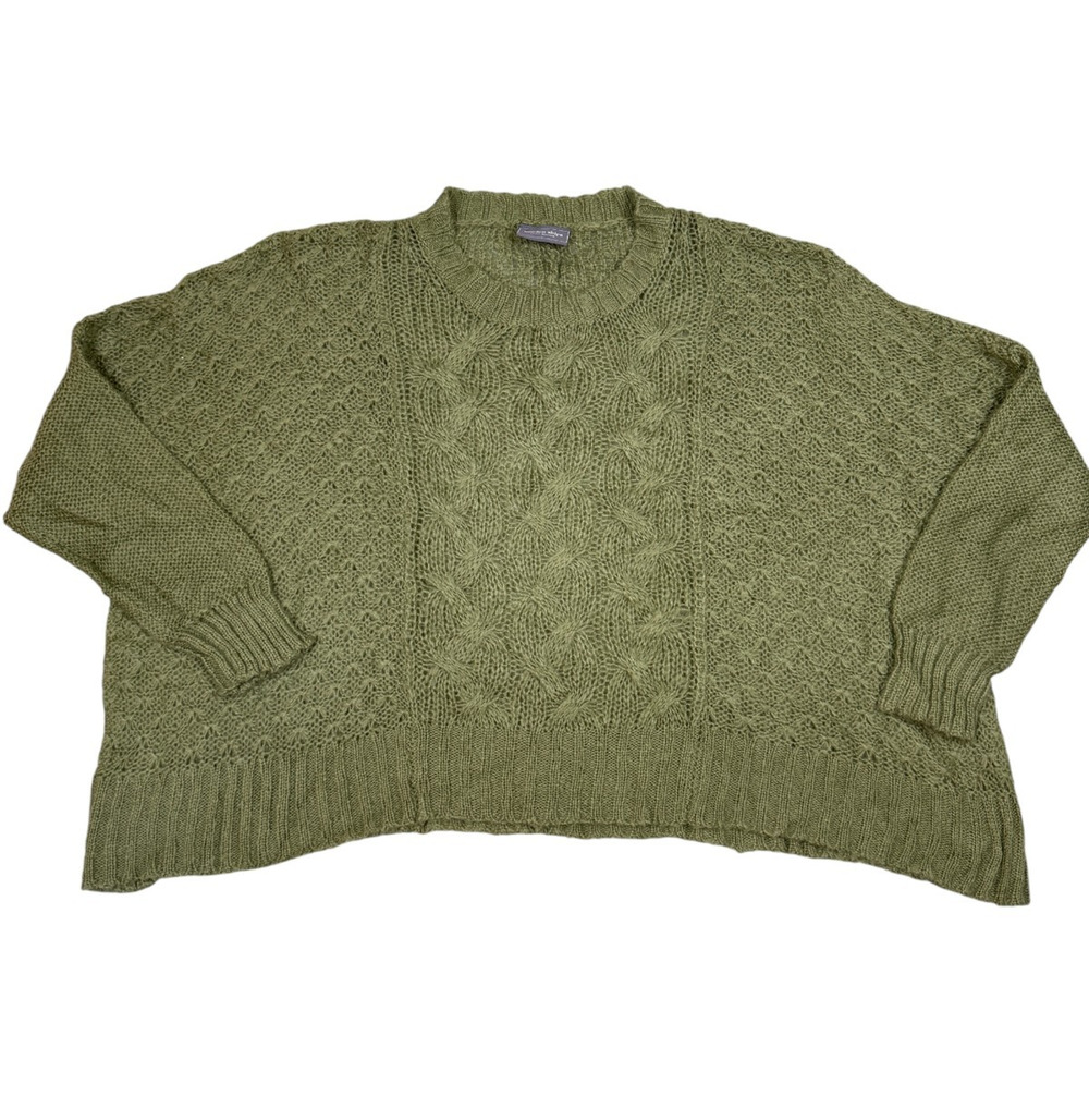 Wooden Ships Womens Size S/M Green Oversized Knit Pullover Sweater